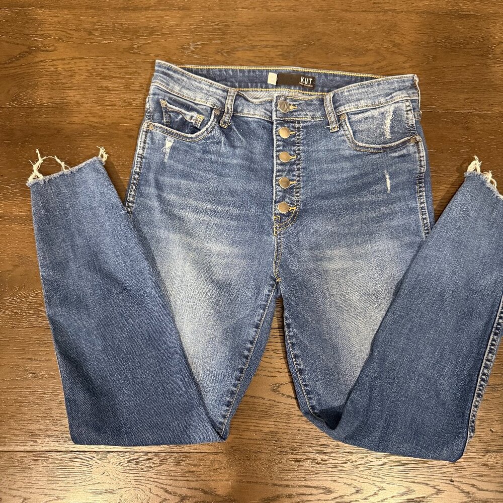 KUT FROM THE KLOTH "Donna" Fab Ab Ankle Skinny Blue Denim Jeans